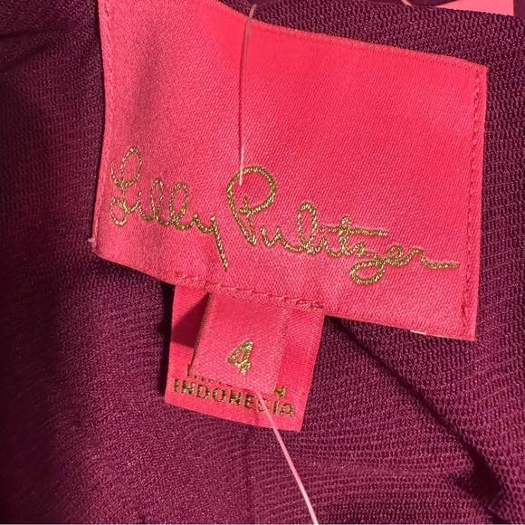 Lilly Pulitzer Bordeaux One-Shoulder Minidress in Amarena Cherry - Picture 12 of 13